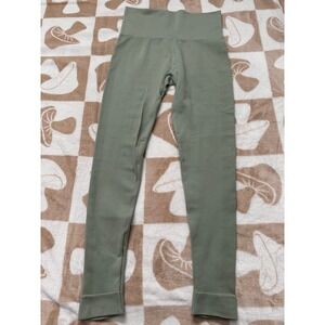 Set Active‎ Leggings High Waisted Athletic Gym Sage Green S/M